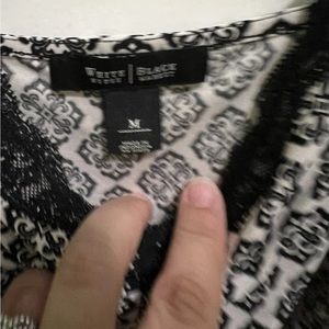 White House Black Market black and white camisole M